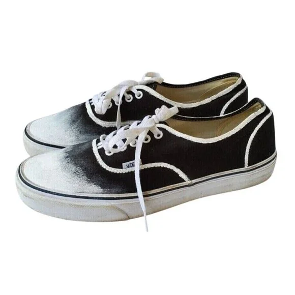 VANS Mens sz 12 Black and White Sneakers Shoes 721565 - Personalized Customized - Picture 2 of 8